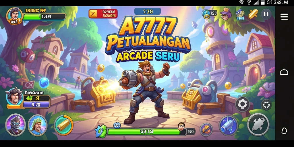 Tampilan gameplay A7777 yang penuh aksi dan keseruan.