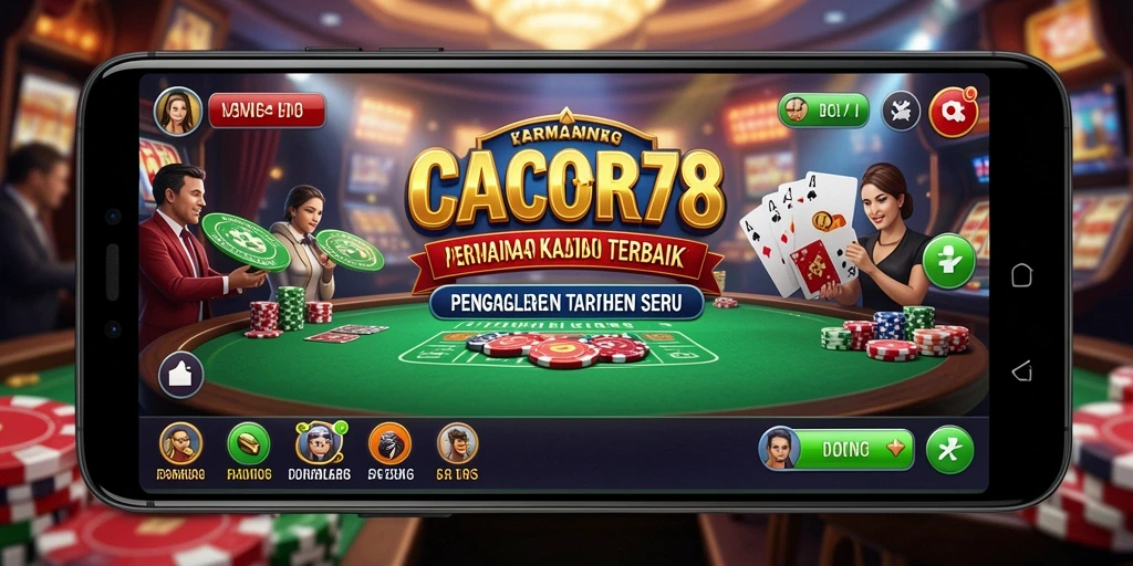 Screenshot menampilkan gameplay kasino yang mendebarkan di CACOR78.