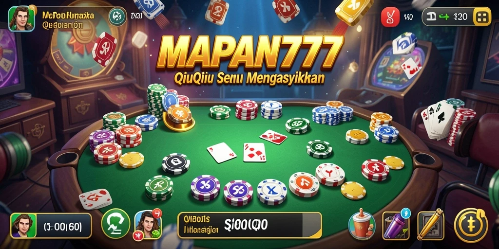 Tampilan gameplay seru dalam MAPAN777 dengan suasana QiuQiu.