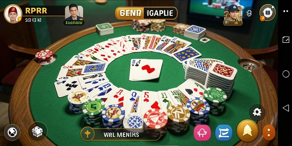 Tampilan seru gameplay Gaple RPRR yang mengasyikkan.